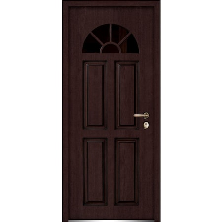 Vdomdoors Front Exterior Prehung Glass Steel Door 36x80 " InswingBallucio 1788 Dark  OakPanel Inserts Classic BALLUCIO1788ED-BRW-36-LH